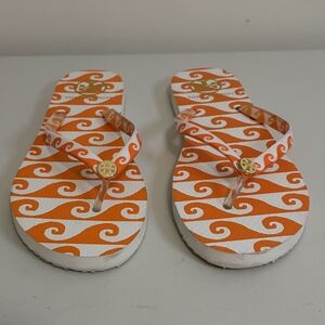 Tory Burch Womens Print Thin Flip Flop Size 10.5